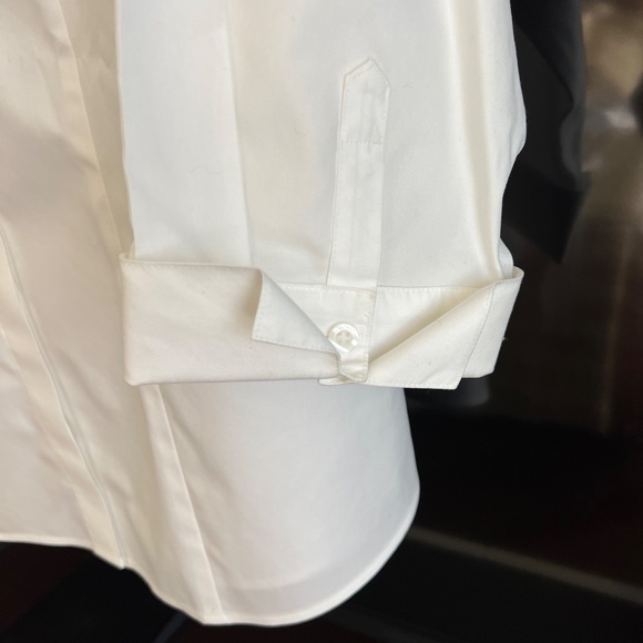 Chico's size 10-12 white cotton blouse (their size 2) - Picture 6 of 8